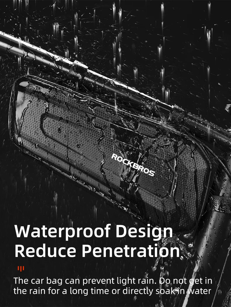 Hard Shell Bicycle Top Tube Bag 1.5L Waterproof