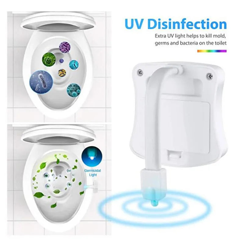 USB Rechargeable Motion Sensor Toilet Night Light 16 Colors