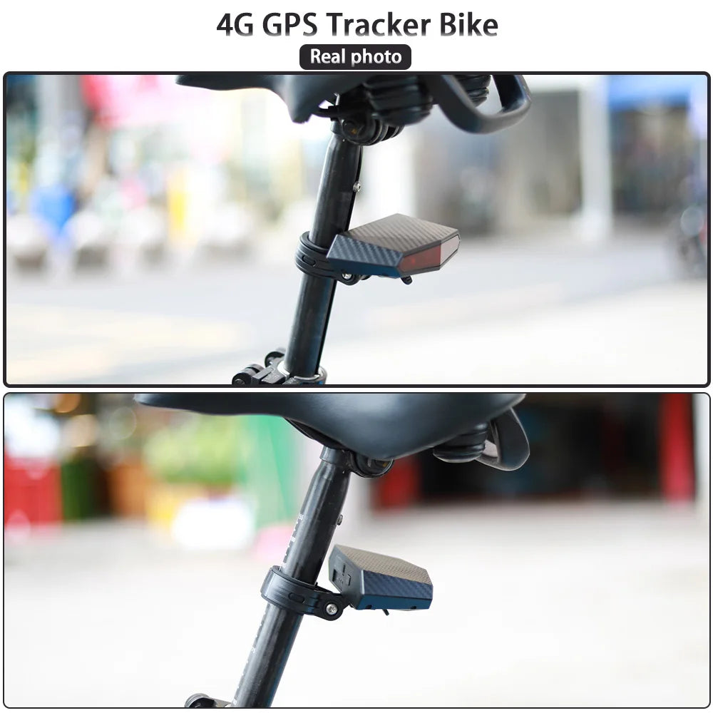 Waterproof 4G GPS Tracker Bikes SMS Locating GPS Tracker 60 Days Real Time Tracking Bicycle Lamp Rastreador 
