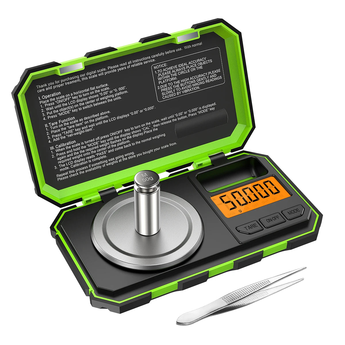 Bilancia Digitale Mini di Precisione 0,001g 50g per Gioielli e Cucina