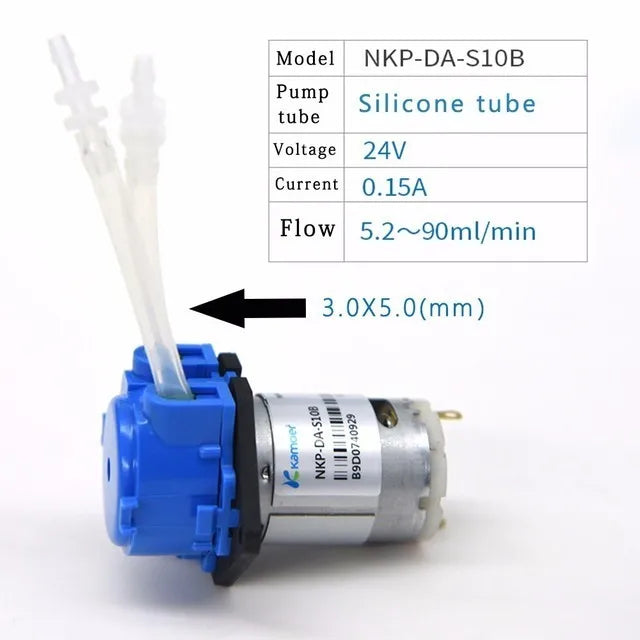 Kamoer DC 12V 24V Dosing Pump Peristaltic Pumps Dosing Head With Connector Arduino Aquarium Lab Analytic Diy Liquids Motor Tool 