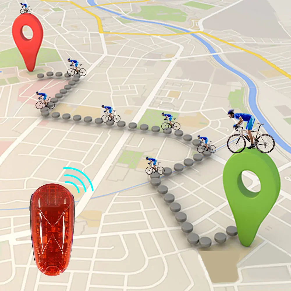 Bicycle GPS Tracker TK906 Bike Lamp GPS Tracker Long Standby Waterproof SOS Over-speed Alarm Bike Locator Lifetime Free Platform 