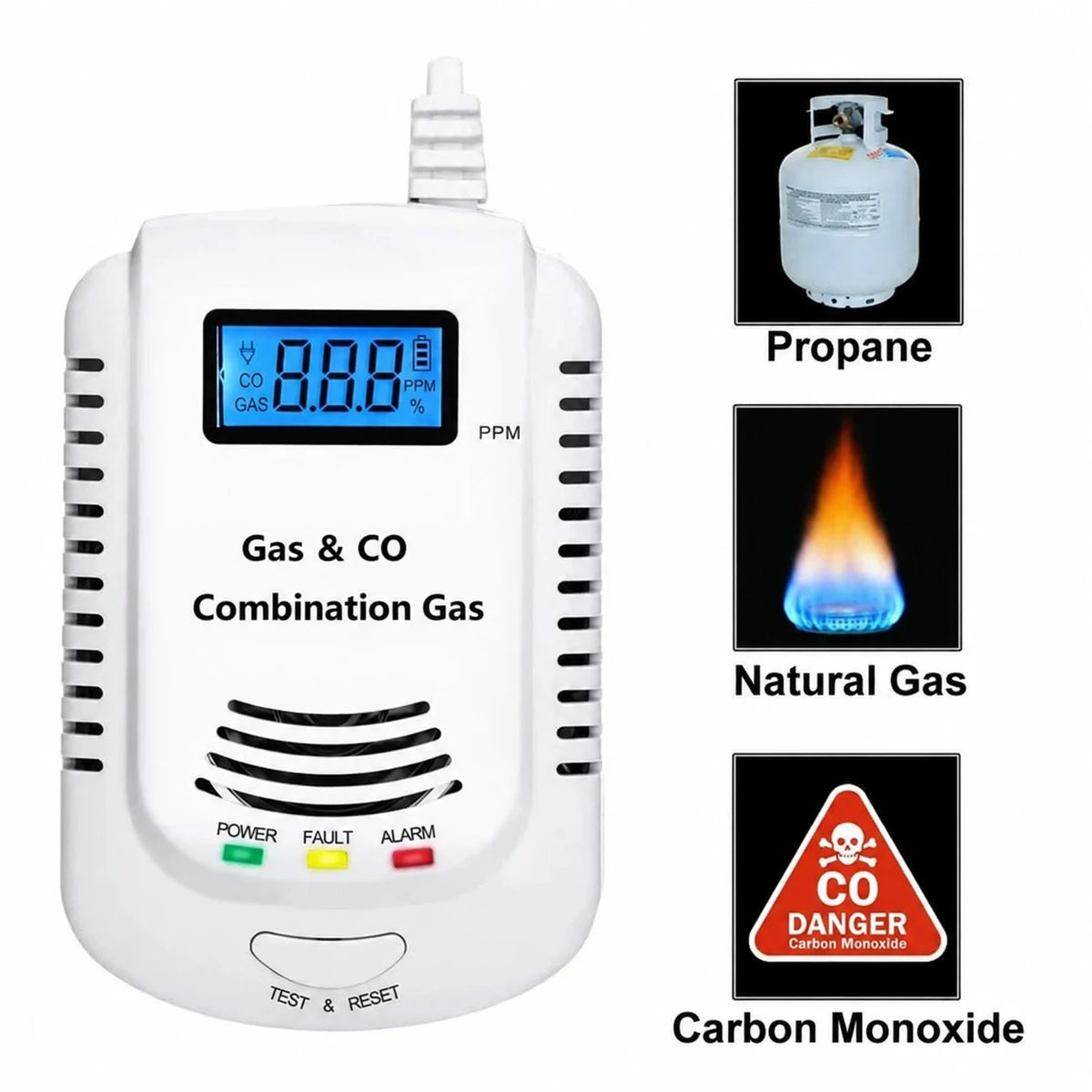 FD808M kombineret kulilte- og gasalarm