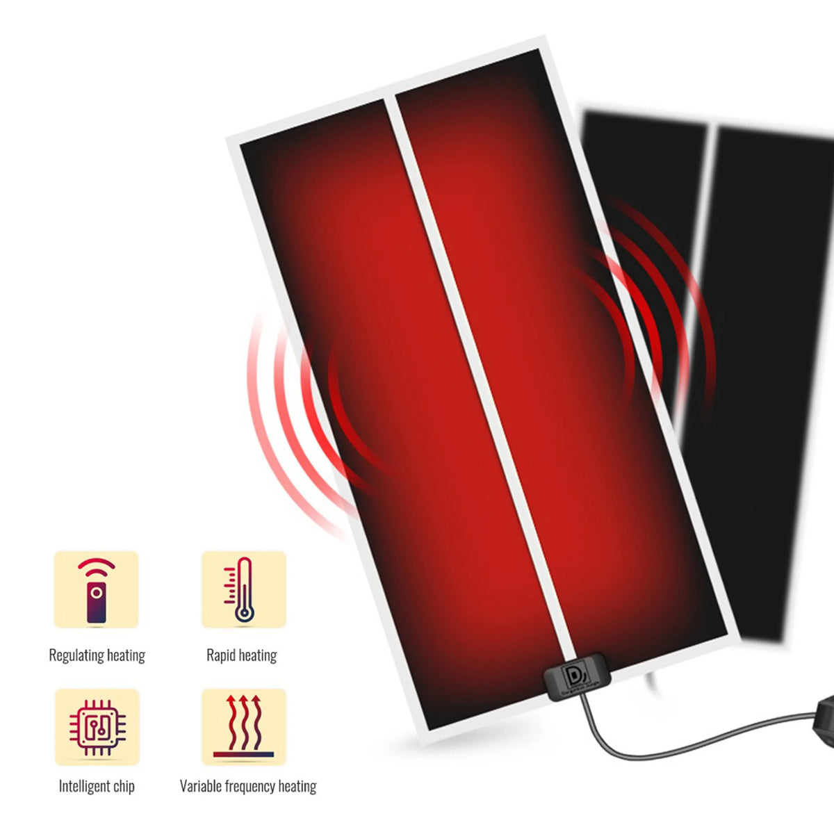 Reptile Heat Mat with Temperature Controller, 5 to 45W, EU Plug