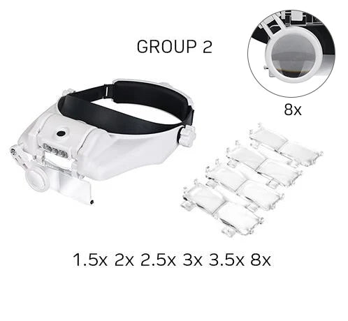 Lupas de cabeza LED - Opciones con batería o USB