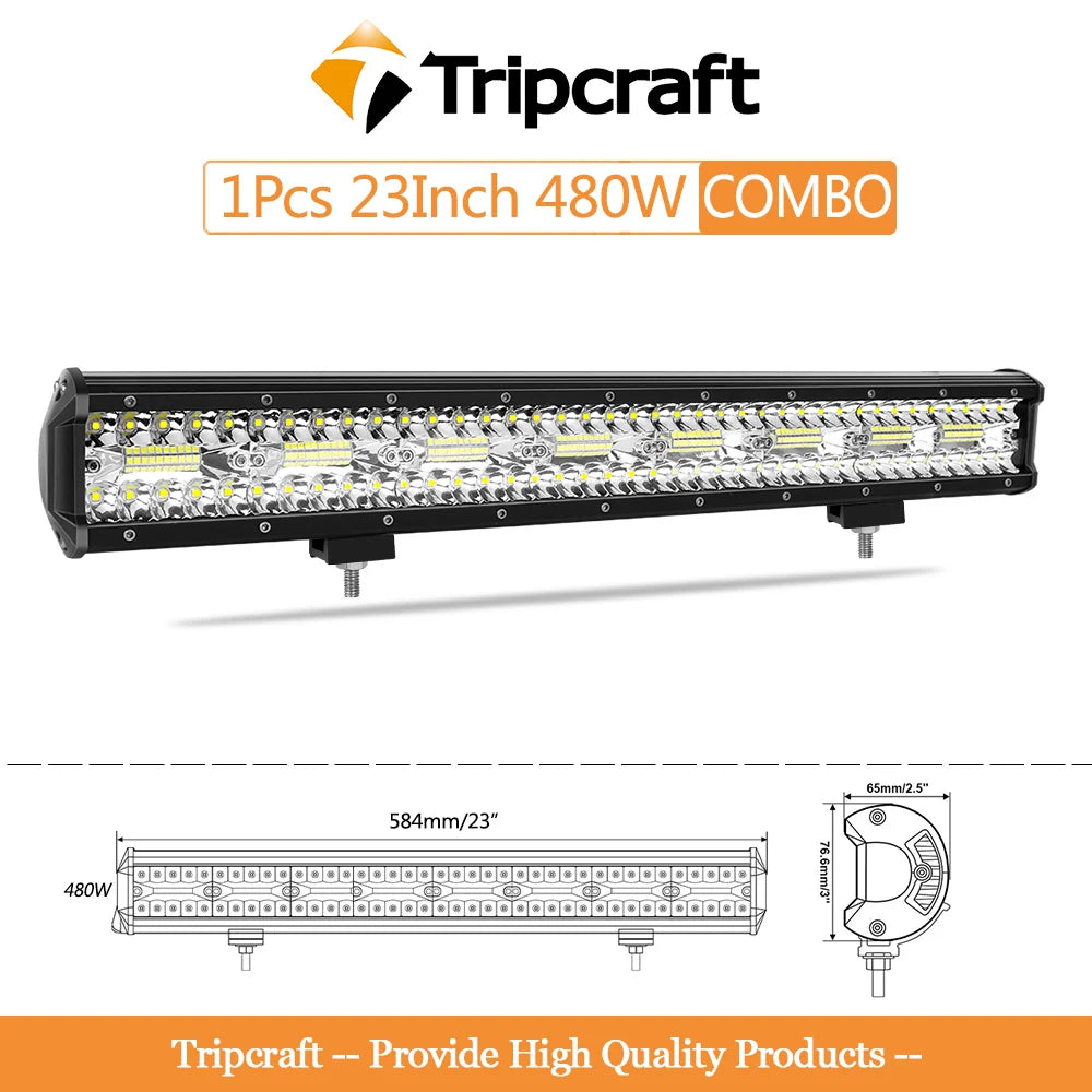 Tripcraft LED Panel LED Bar 4-28 Inch LED Light Bar LED Pod Lights Combo Beam for Car Tractor Boat OffRoad 4x4 LED Light Bar