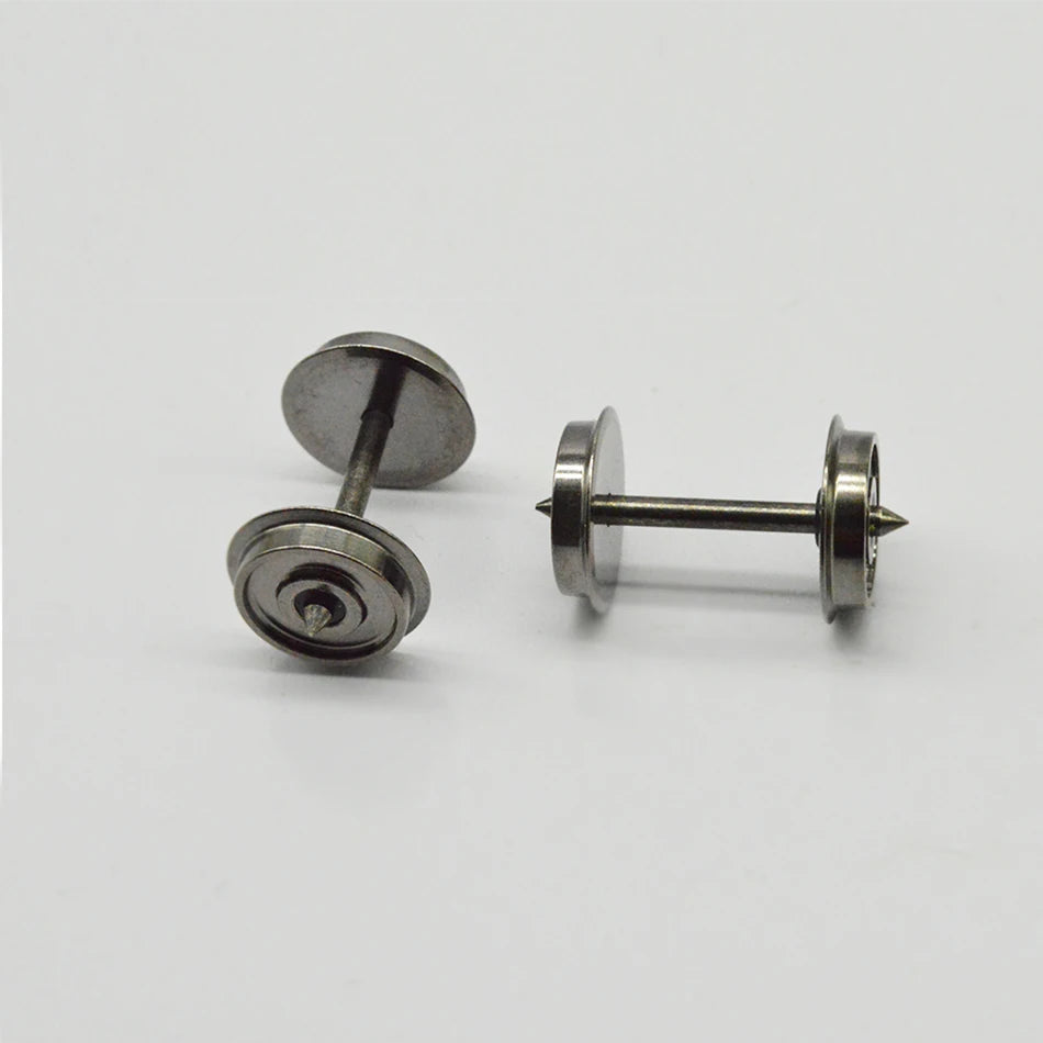 HO 1:87 Metal Model Railway Wheel Assemblies, Four Pieces