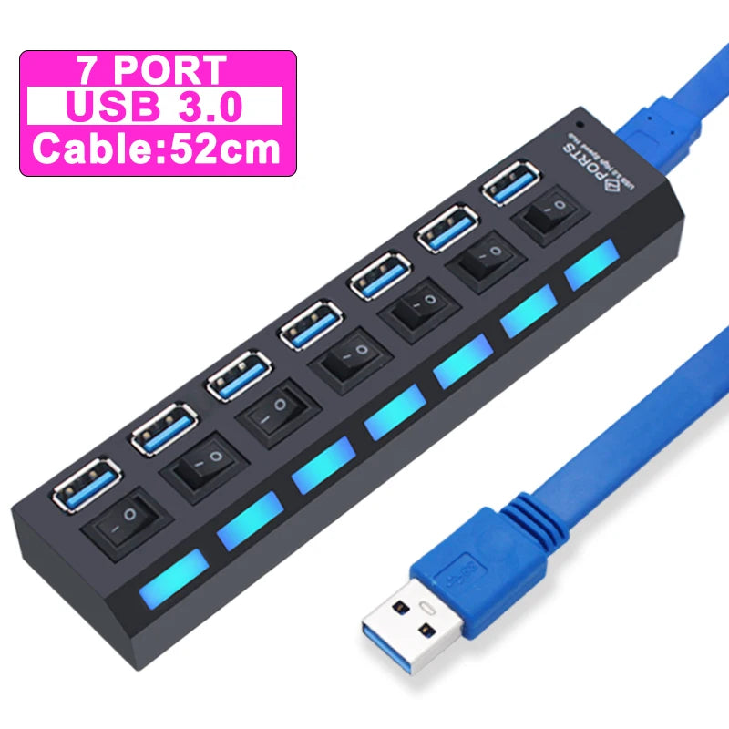Switched USB Hub - 4 or 7 Ports
