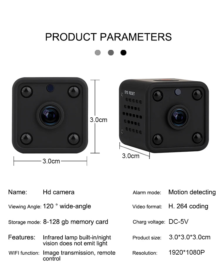 X6S 1080P Mini Camera WiFi Night Vision Recorder