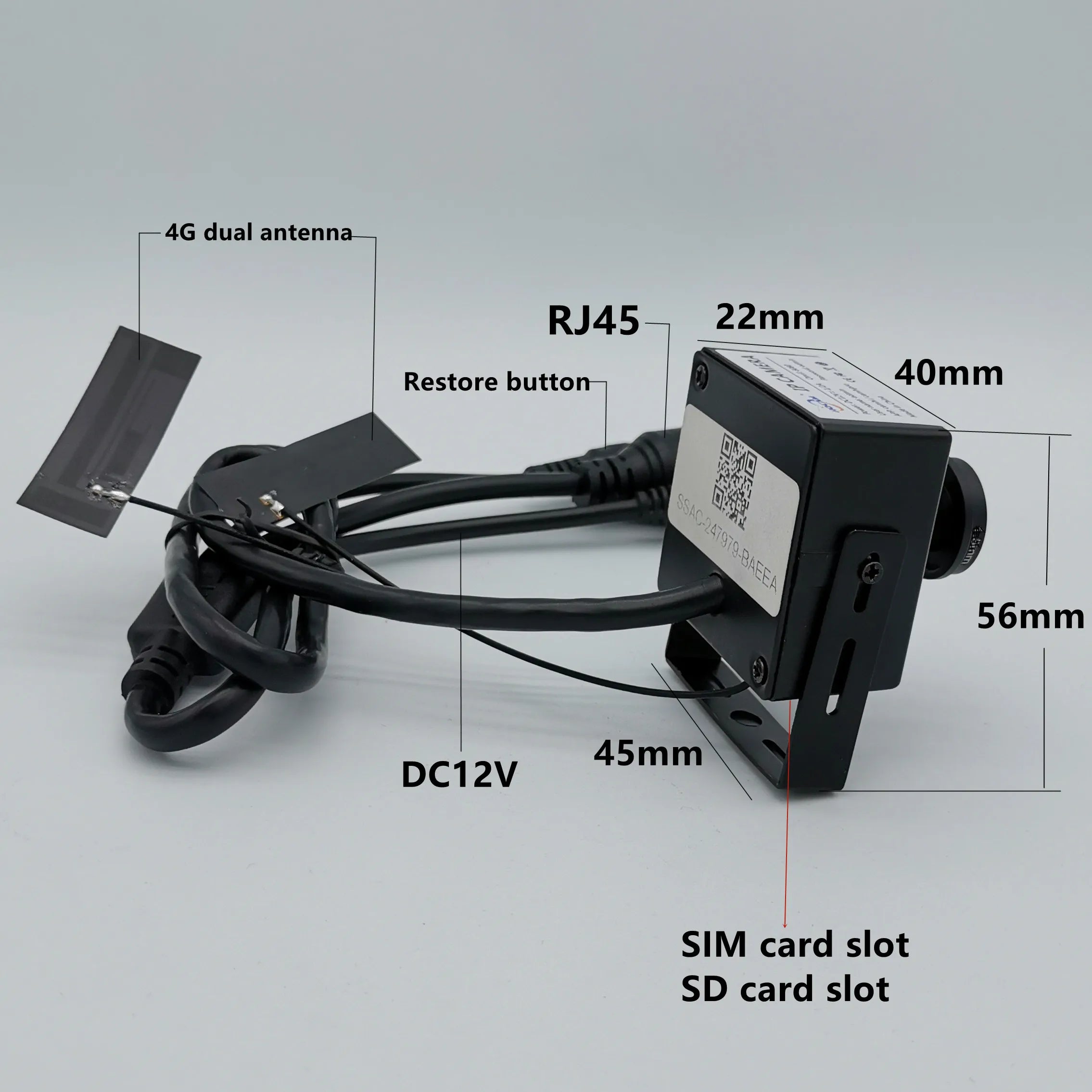 European Version 5MP 2MP 4G SIM Card Mini Camera SD MIC Human Detection Security Surveillance IP Camera HD Display Camera Camhi