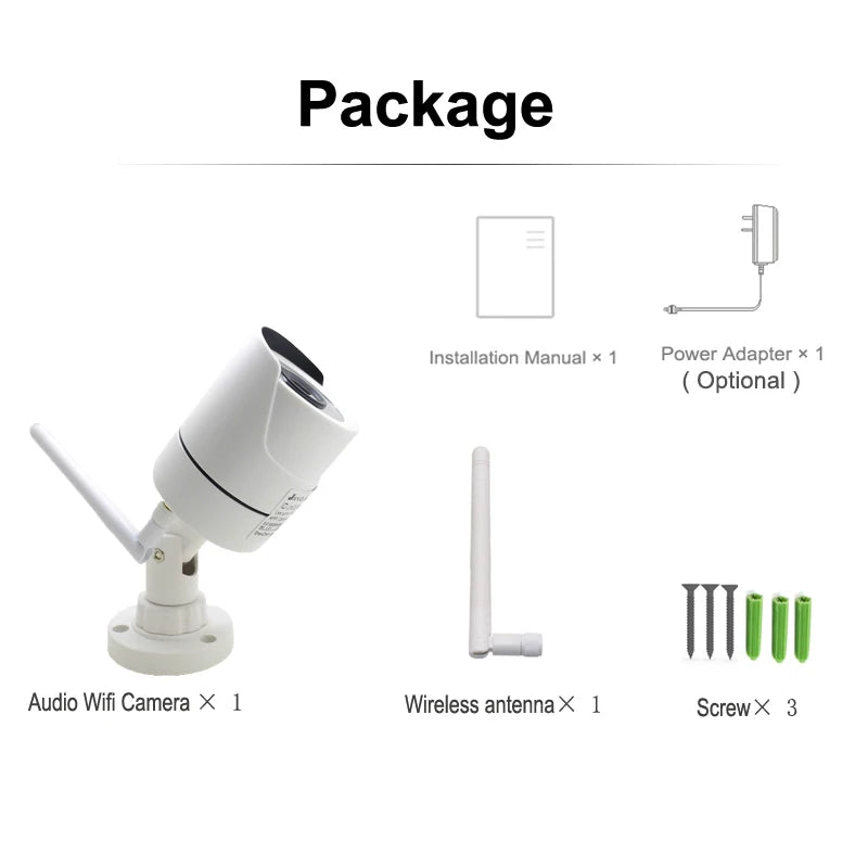 5MP Wireless Security Camera Outdoor WiFi Night Vision IP66