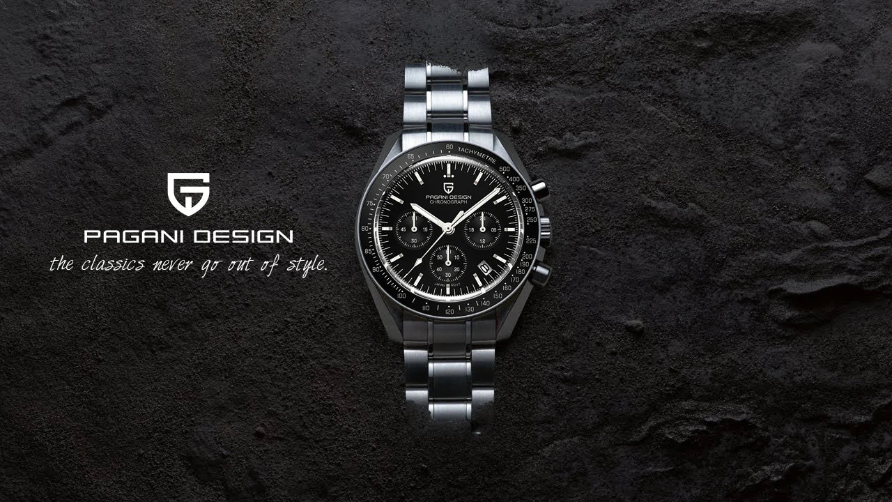 Pagani Design Moonwatch Chronograph Quartz Men's Steel Watch