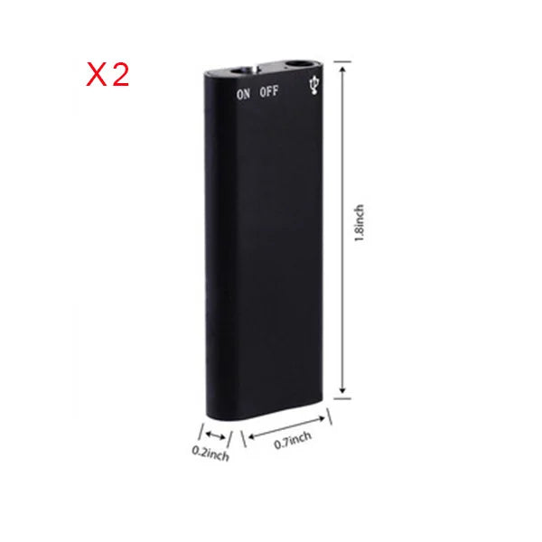 Ultra-Thin Tiny Mini Voice Recorder 4-32GB Digtal Professional Sound Activated Dictaphone Noise Reduce Record 8GB MP3 Player 
