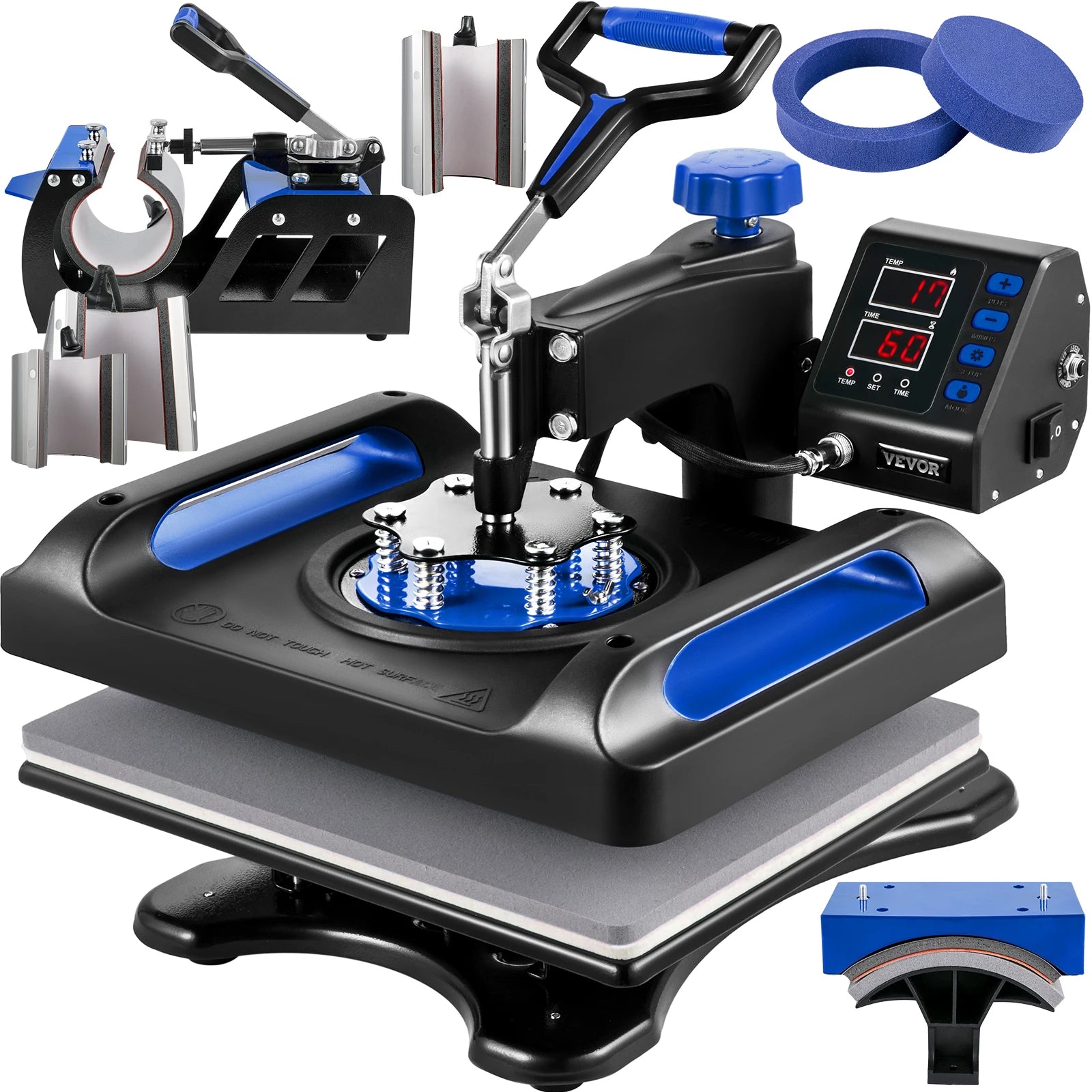 8-in-1 Heat Press Machine 12x15 Combo for T-Shirts, Mugs, Caps
