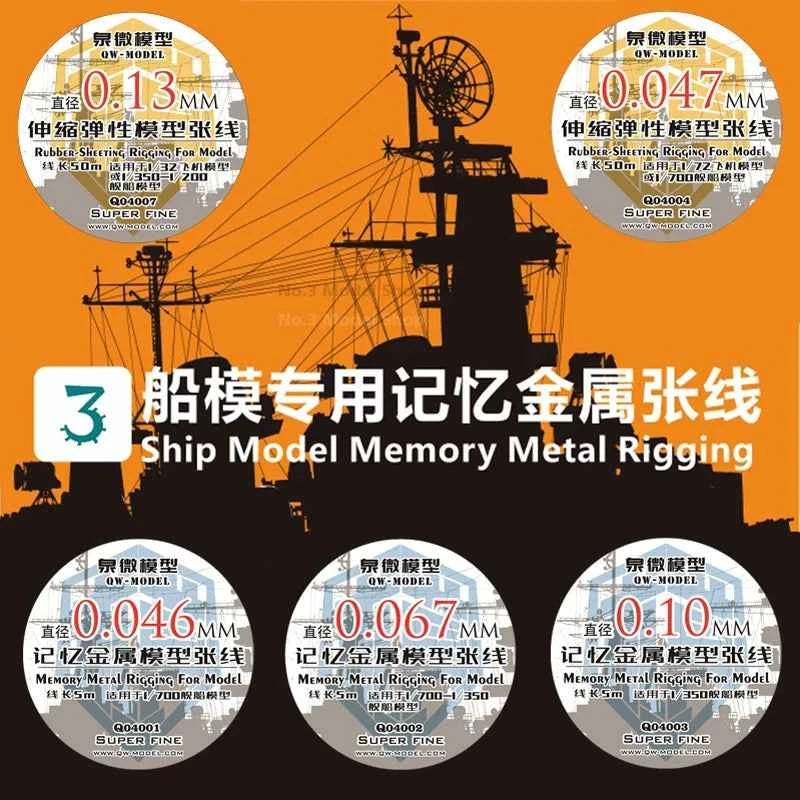 Fine Rigging Line for Scale Model Ships and Aircraft