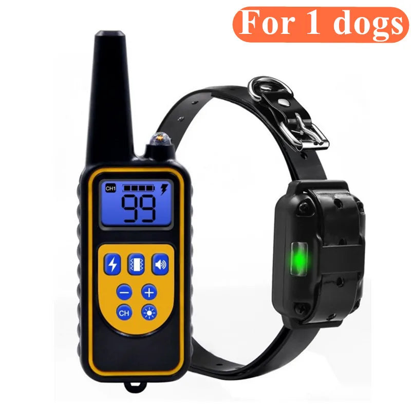 Electric Dog Training Collar Waterproof Dog Bark Collar Pet With Remote Control Rechargeable Anti Barking Device All Size Dogs Spy-shop.com