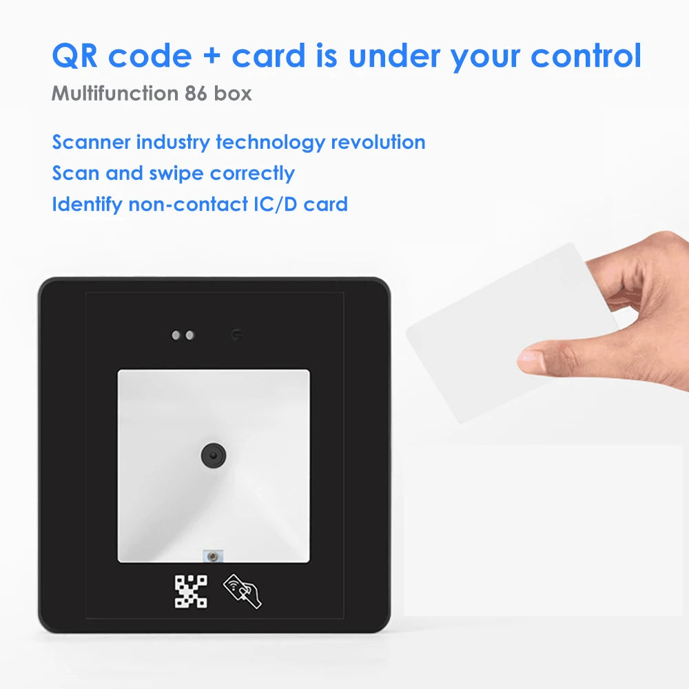 Lecteur de contrôle d'accès QR et RFID