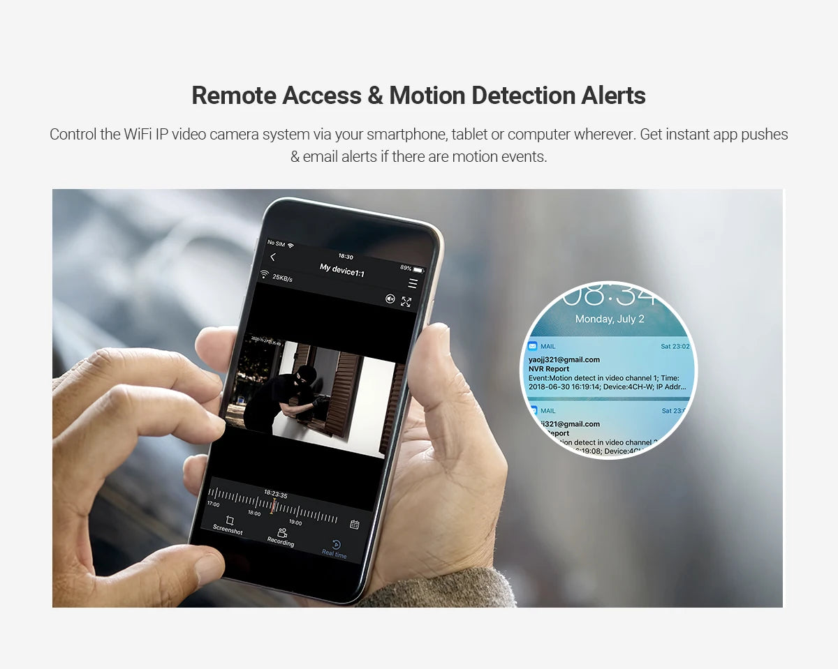 ANNKE Sistem de supraveghere video cu WiFi cu NVR 5MP, camere IP 3MP, înregistrare audio, camere de securitate, AI Detection, CCTV kit