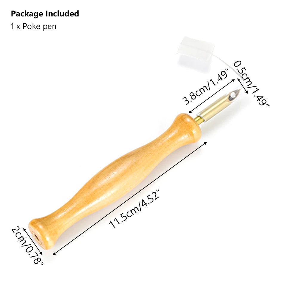 Cotton Punch-Needle Cloth or Embroidery Pen Options