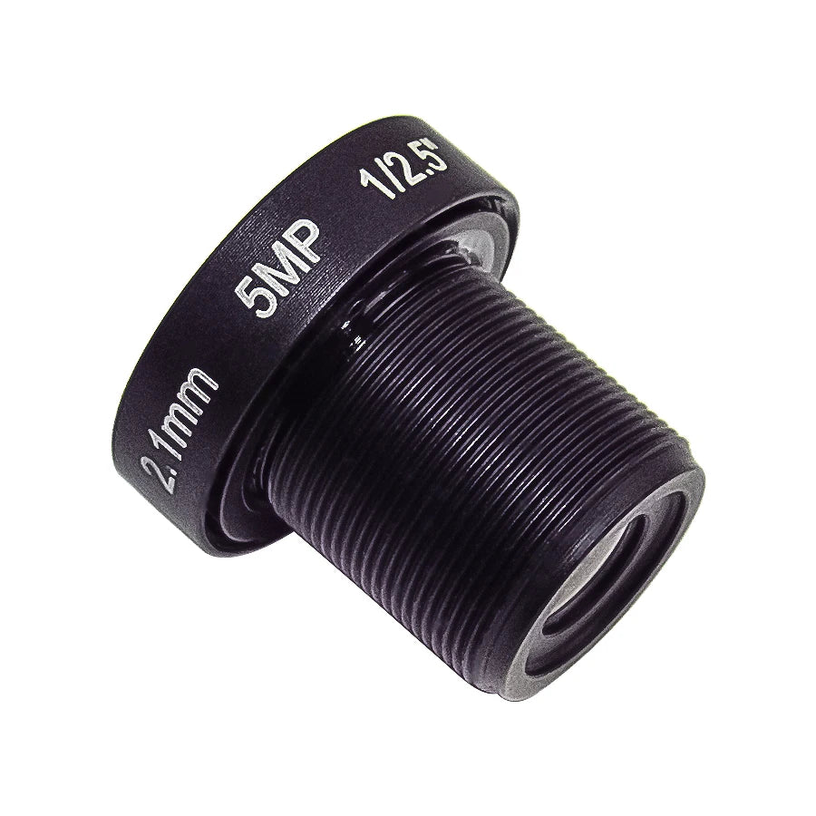 5 MP HD CCTV-objektiv, 2.1 mm, 5,0 megapixel IP-kameraobjektiv, MTV-kort, IR, M12-objektiv F2.0, bildformat 1/2.5" för HD-övervakningskameror