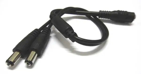 DC 1 Female to 2 Male Power Splitter Cable 5.5 x 2.1 mm 40 cm