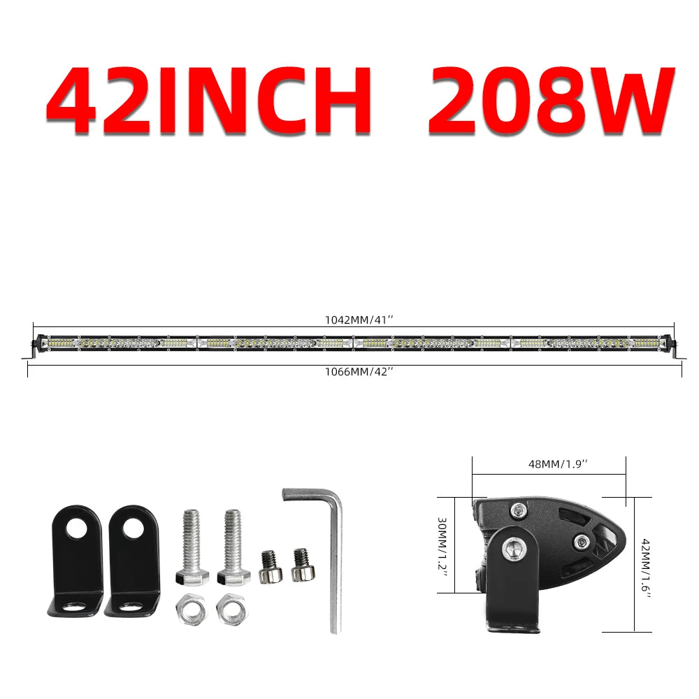 Barra de Luz LED de Trabalho CO LIGHT 10D 10 20 30 polegadas 52W 104W 156W Combo Barra de Luz LED 4x4 Offroad para Trator Barco 4WD 4x4 Camionetas ATV