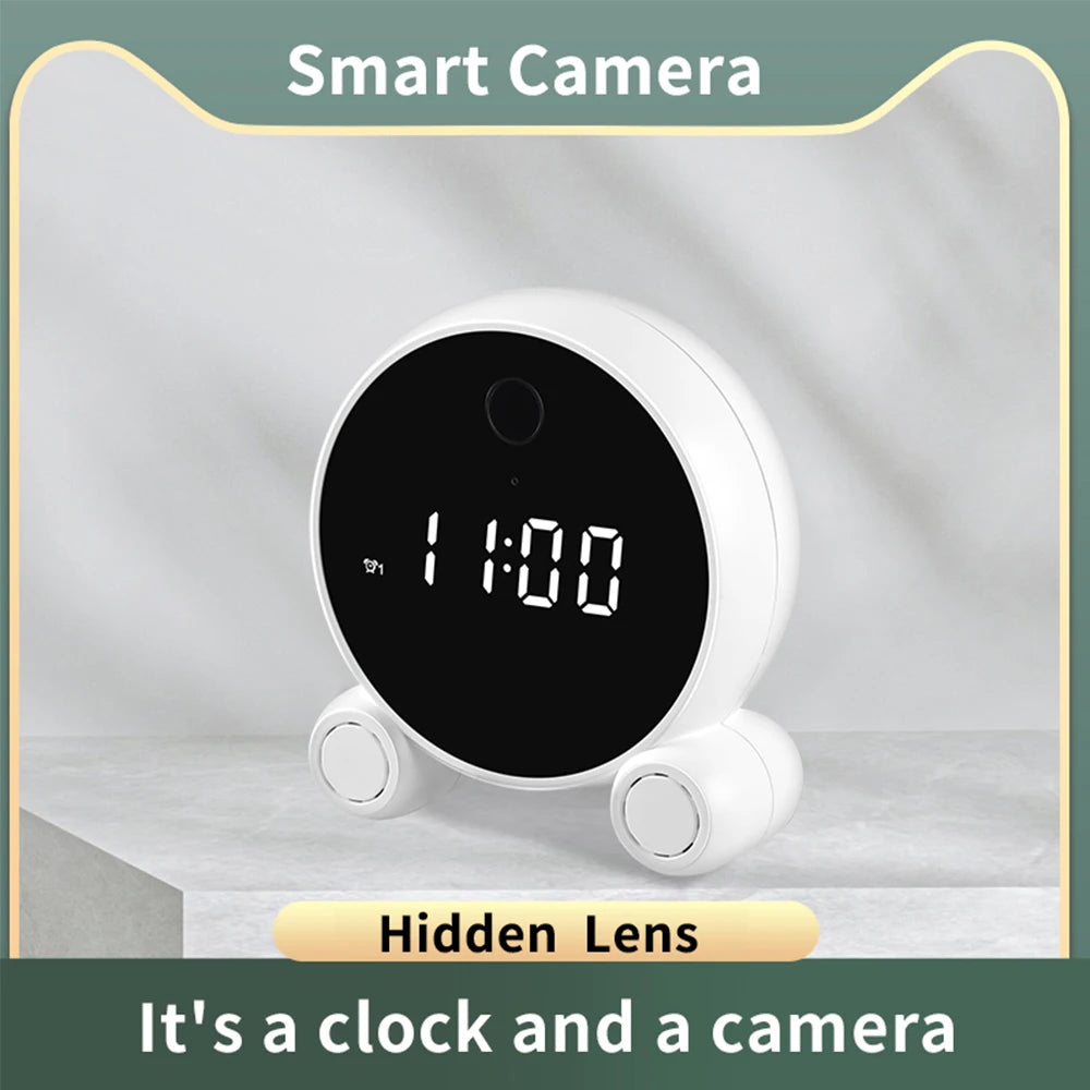 Tuya Wifi Alarm Clock Camera HD 1080P Night Vision Motion Detection Portable Home Security Surveillance Wifi Clock IP Camera Spy-shop.com