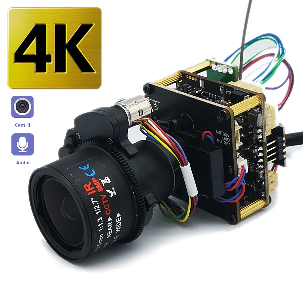 4K 8MP IP Camera Module with Motorized Zoom and IMX415 Sensor