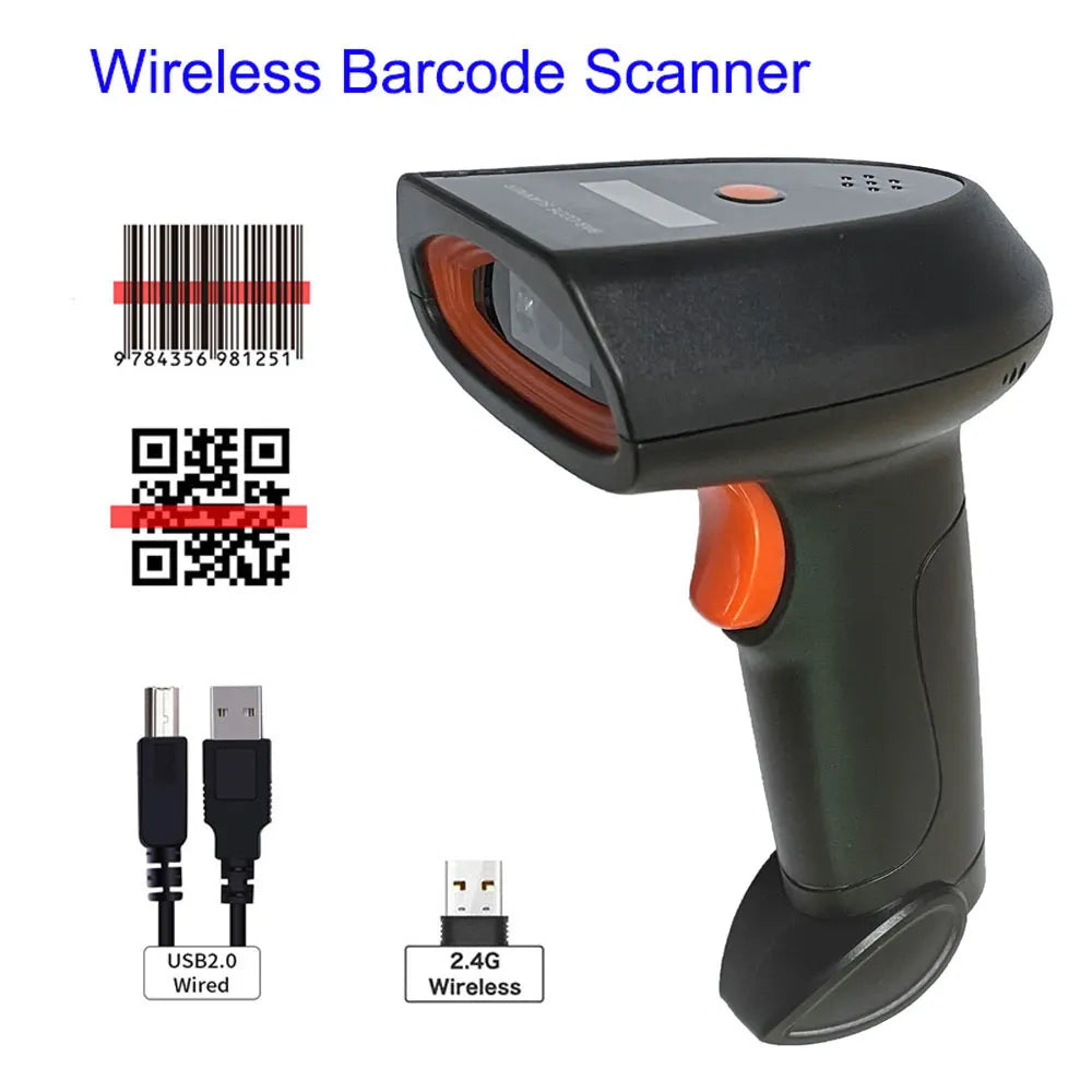 Handheld 1D and 2D Barcode Scanner with Display