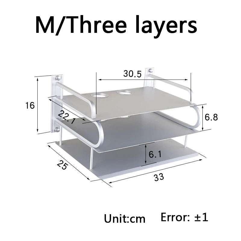 Metal Wall Shelves for Routers and TV Boxes