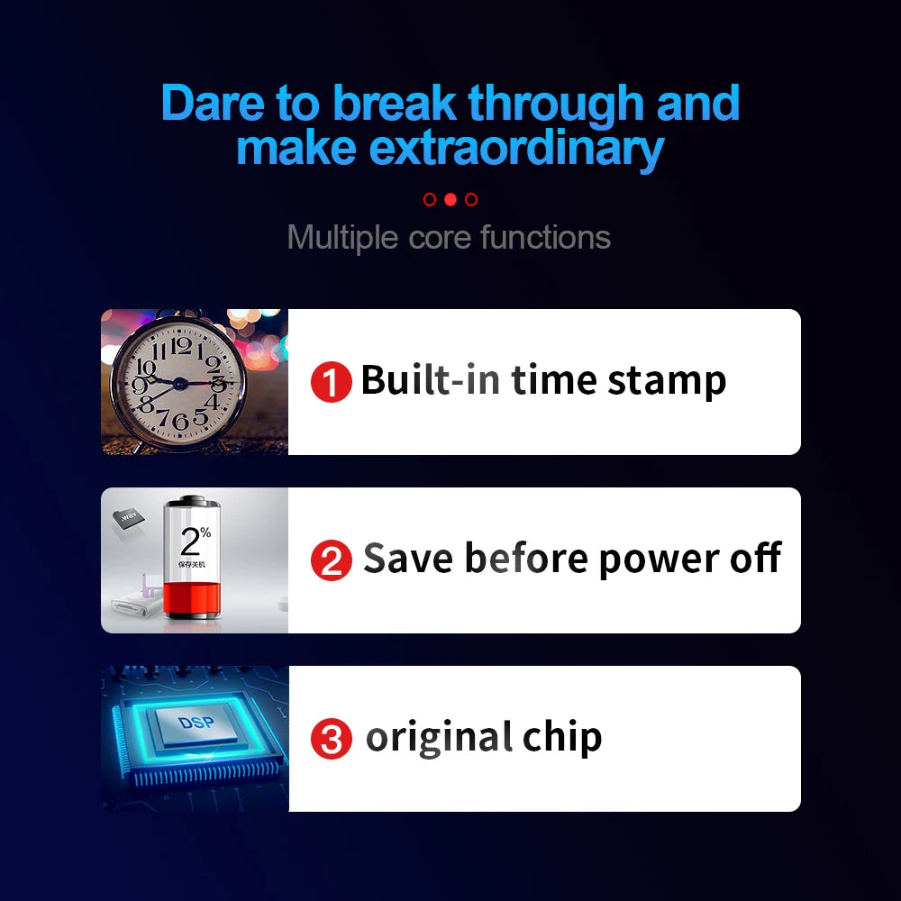 Mini magnetska olovka za snimanje glasa s 40 dana snimanja i HD zvukom