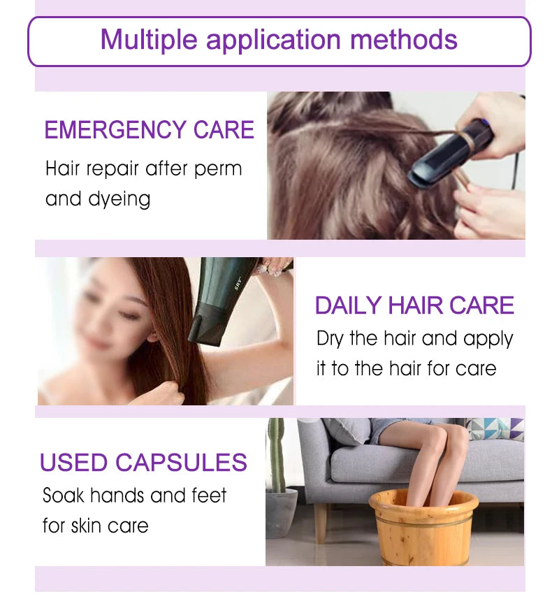 Sevich Selymesen Simító Hajvitamin Kapszula Keratin Komplex Olaj Hajápoló Sérült Haj Javító Szérum Hajhullás Elleni Marokkói Hajolaj