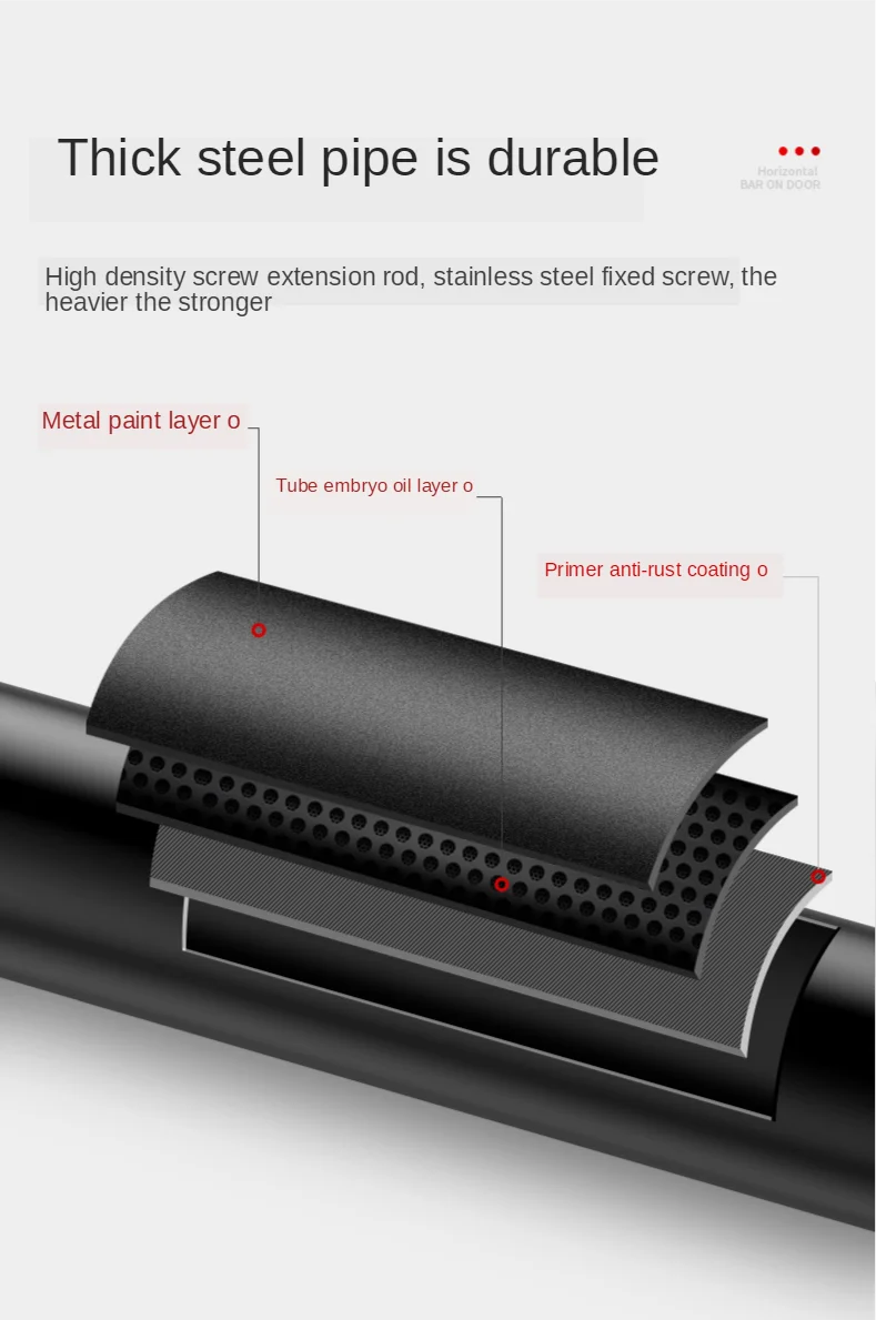 Large Adjustable Door Horizontal Bar for Home Training