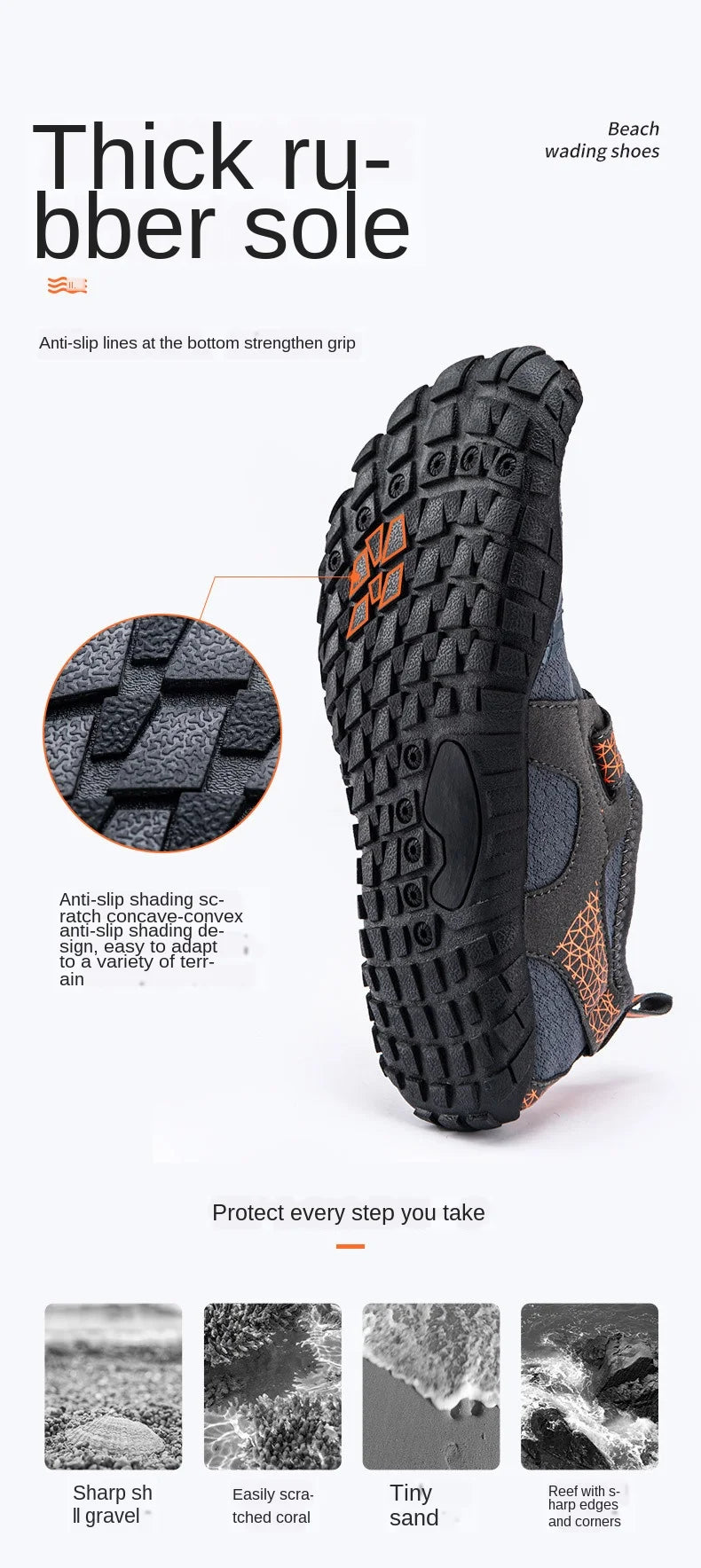 Quick-Dry Water Shoes with Non-Slip Sole for Beach & River