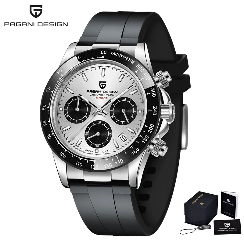 Meteorite Dial Men's Luxury Quartz Chronograph Watch