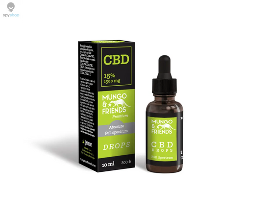 Hemp drops 15% CBD, 10 ml (1500 mg CBD) ABSOLUTE FULL SPECTRUM, 0.2% THC Spy-shop.com