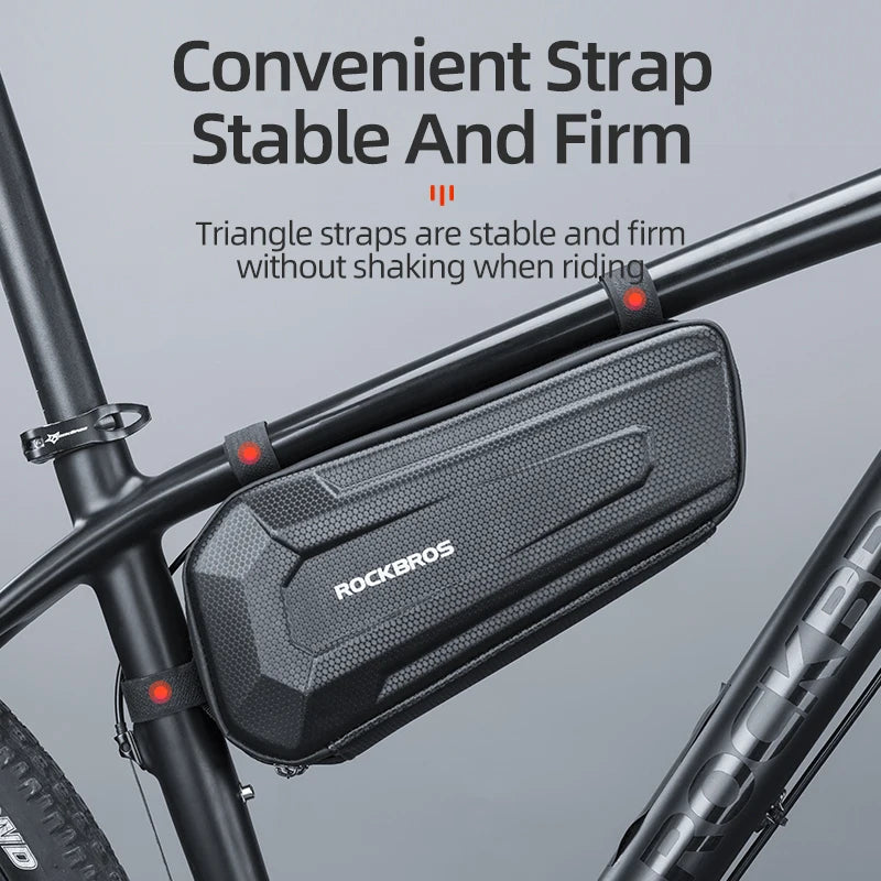 Hard Shell Bicycle Top Tube Bag 1.5L Waterproof