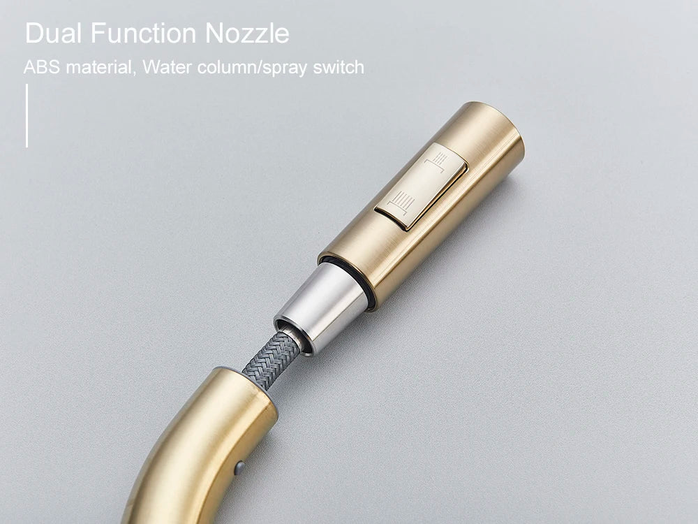 Black Kitchen Faucet with Pull-Out Dual-Function Spray