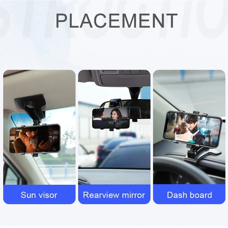 SEAMETAL Dashboard Car Phone Holder Stable 360-Degree Rotation Phone Mount Universal for 4-7 inch Smartphone Navigation Stand