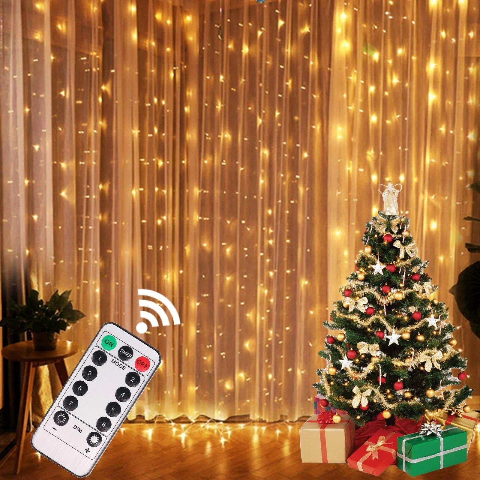 Christmas Lights Curtain Garland Merry Christmas Decor for Home 2025 Xmas Ornament Navidad Gifts Fairy Lights Festoon New Year 