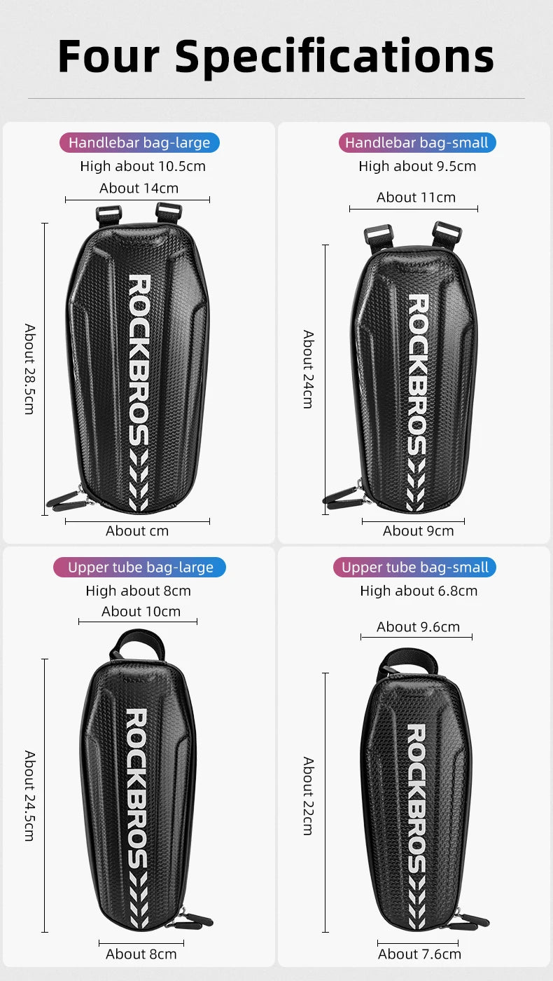 Waterproof Front Frame Bike Bag for MTB and Road Bikes