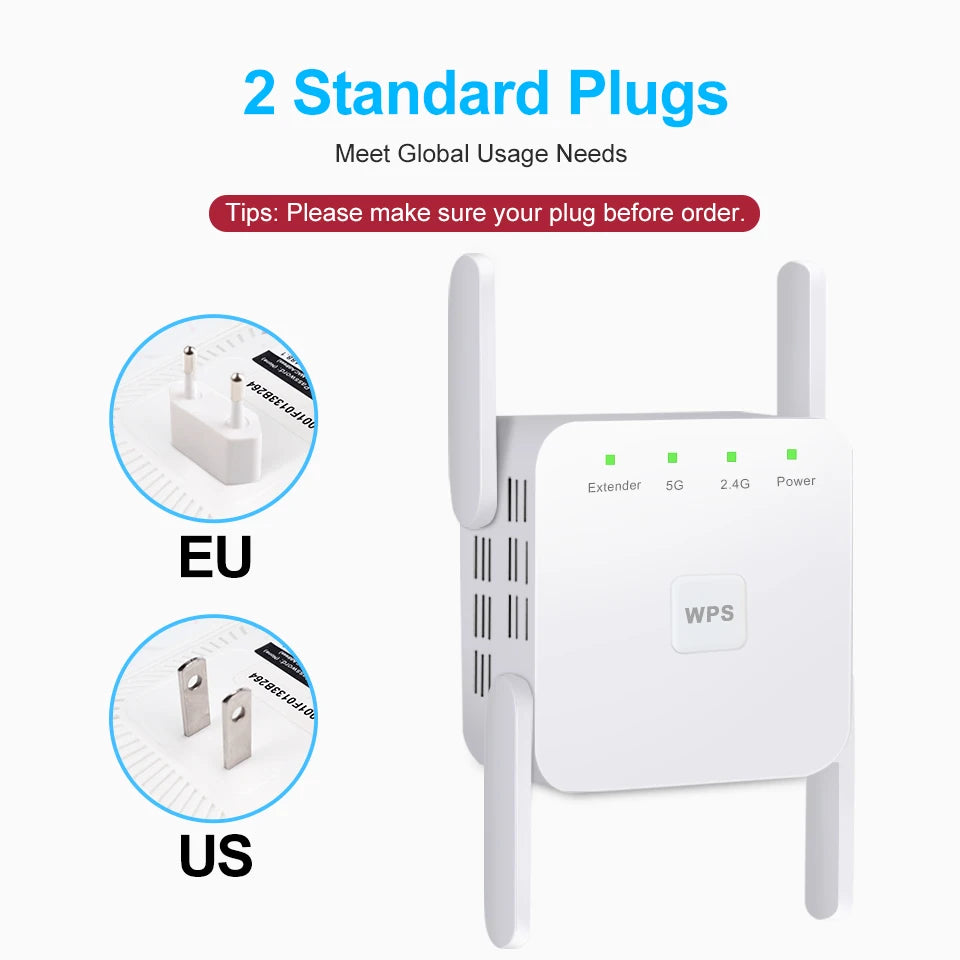 Dual-Band Plug-In Wi-Fi Range Extender