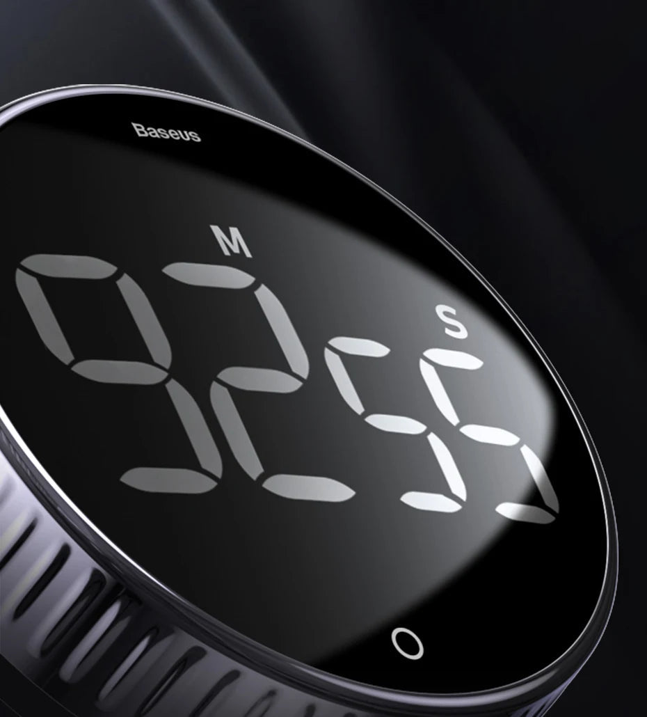 Baseus Magnetic Kitchen Timer Digital Timer Manual Countdown Alarm Clock Mechanical Cooking Timer Cooking Shower Study Stopwatch 