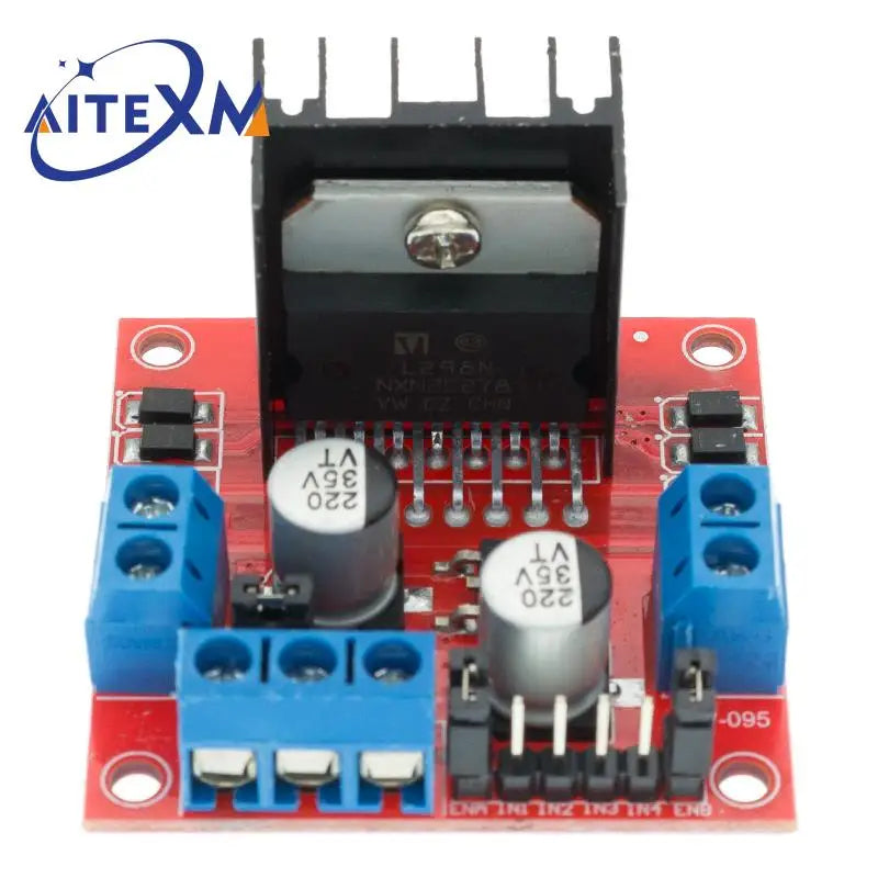 L298N-modul til DC-motorstyring med dobbelt H-bro