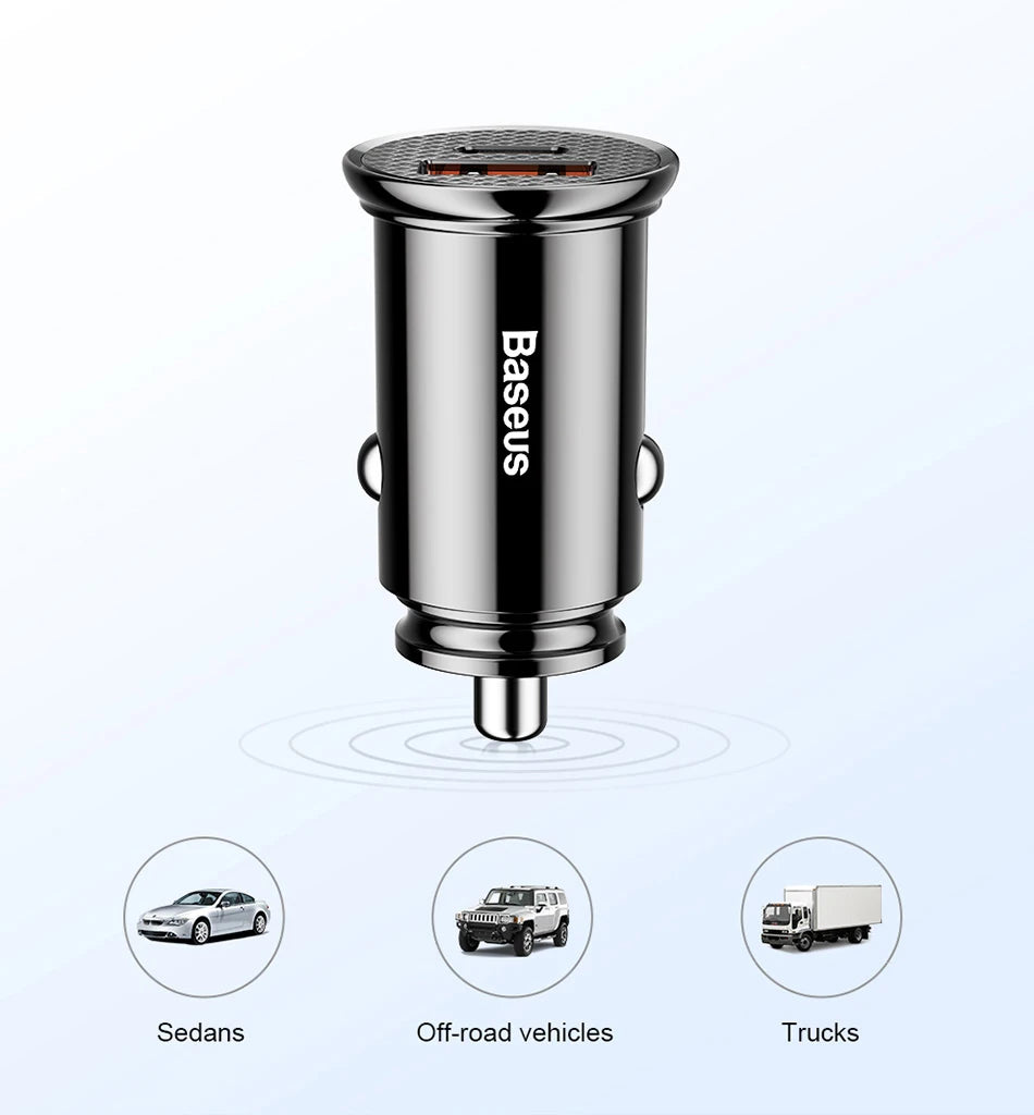 USB Car Charger - USB-A and USB-C Options