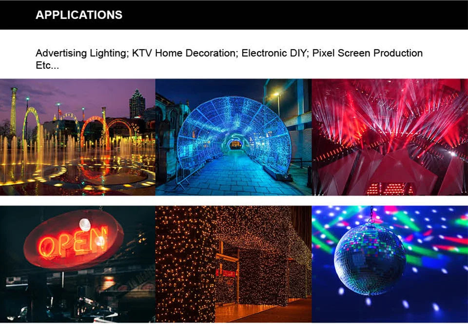 Taśma świetlna LED RGB WS2812B z indywidualnym adresowaniem