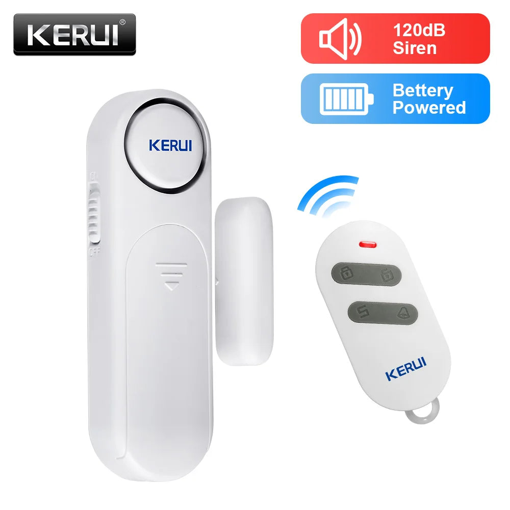 KERUI D121 Wireless Door Window Magnetic Sensor Alarm 120dB Anti-theft 300ft Remote Control Detectors Home Security Alarm System 
