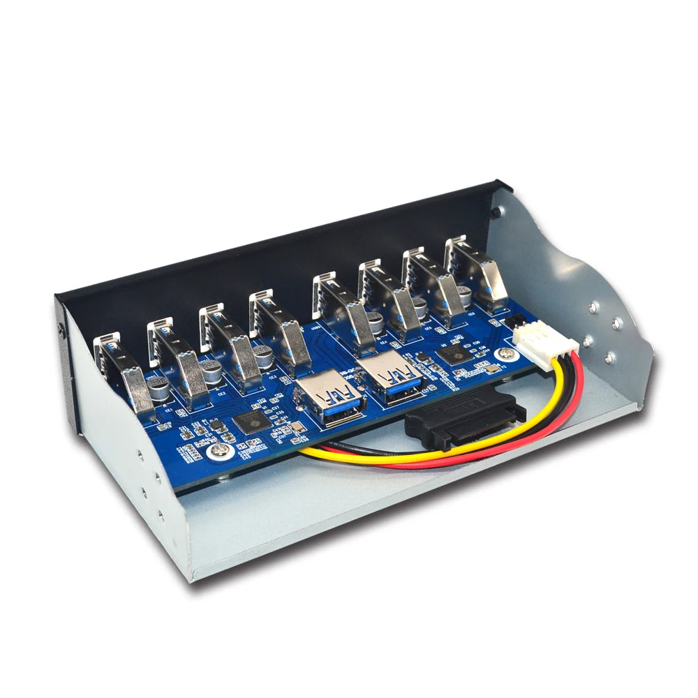 IO3394 USB 3.0-frontpanelhub med åtte porter