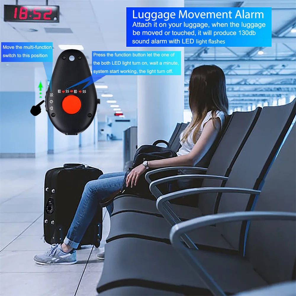 Portable Professional Anti-Spy RF Detector, Wireless Signals Scanner, GPS Tracker, Bug Finder, Hidden Camera, GSM Audio Devices