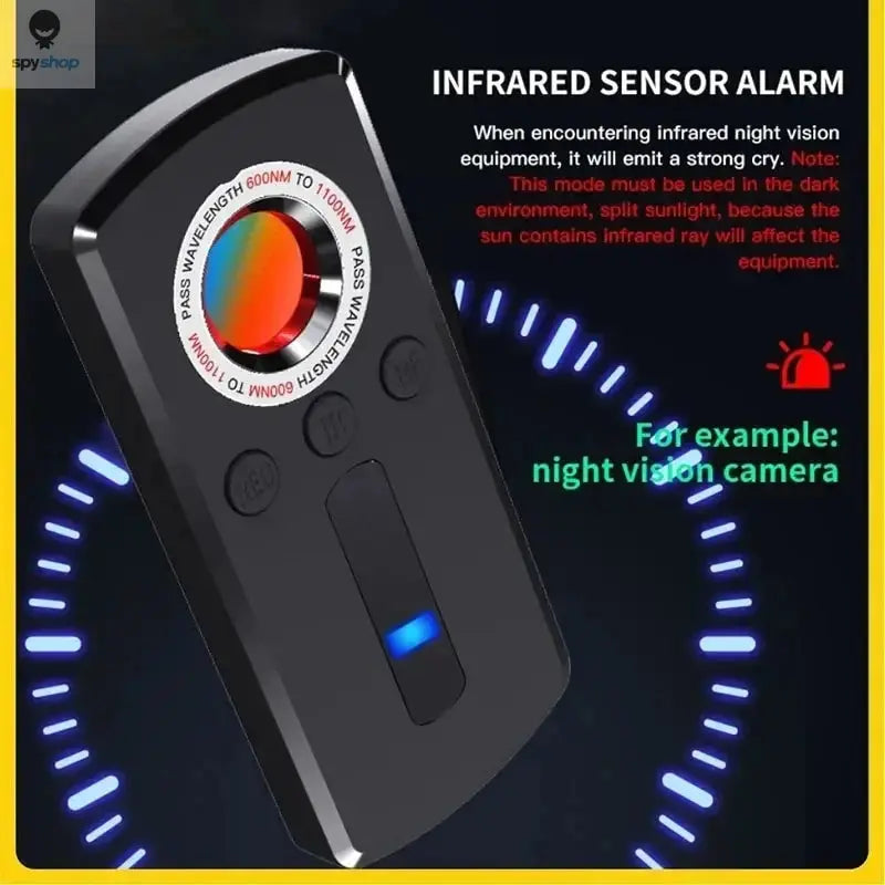 Hidden Camera Detector Anti Spy Gadget Anti-Spy RF Detector Car GPS Camera Finder for Privacy Protection  Wireless Signal Mini Spy-shop.com